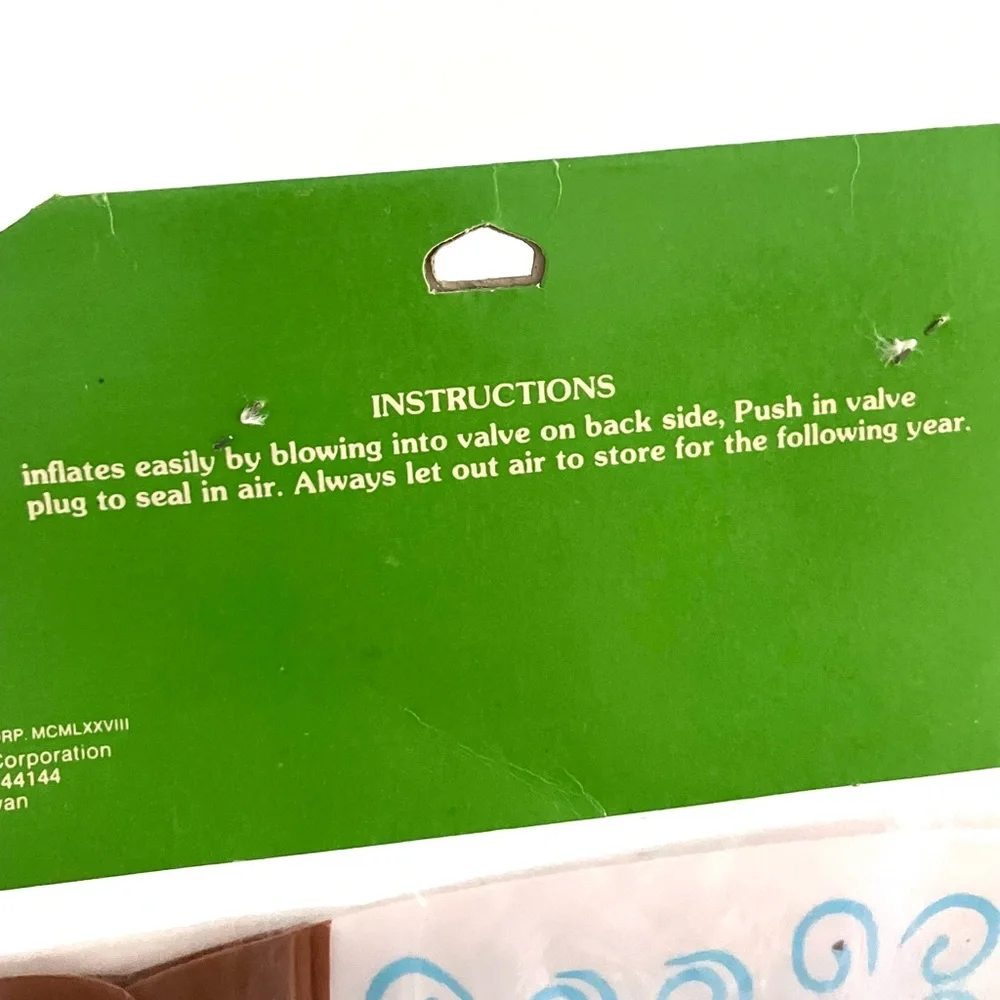 Vintage 70’s inflatable lamb decoration decor NIP deadstock